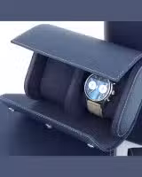 Leanschi 2 watch roll/blue leather