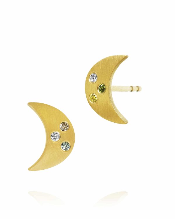 LUN1-A3130 LUNA ØRESTIKKER. GULD 18 K ME