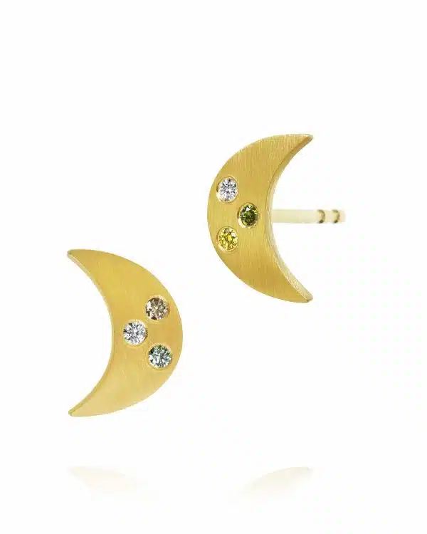 LUN1-A3130 LUNA ØRESTIKKER. GULD 18 K ME