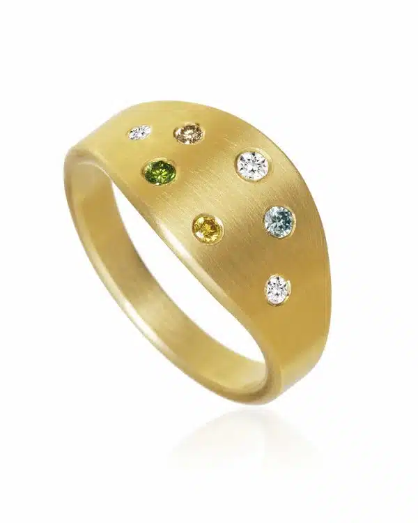 LUN3-A3150-57 LUNA RING. GULD 18 K MED 3