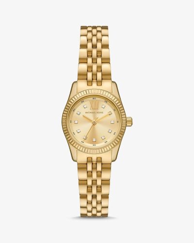 Michael Kors Petite Lexington Pavé Gold-Tone Watch
