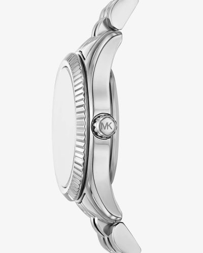 Alternative view of Michael Kors Petite Lexington Pavé Silver-Tone Watch
