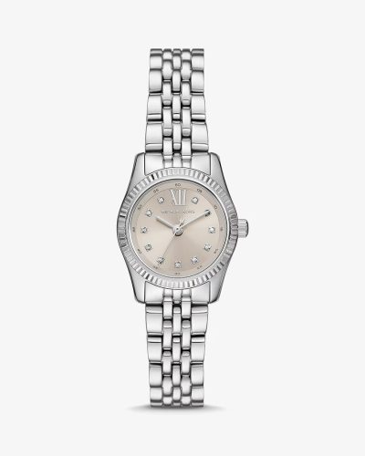Michael Kors Petite Lexington Pavé Silver-Tone Watch