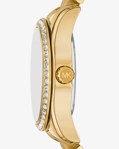 Alternative view of Michael Kors Mini Lexington Pavé Gold-Tone Watch