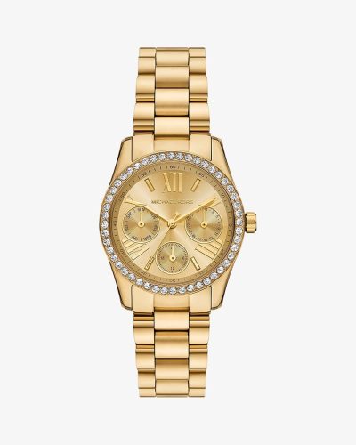 Michael Kors Mini Lexington Pavé Gold-Tone Watch