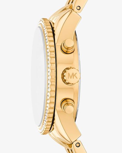 Alternative view of Michael Kors Mini Bryant Pavé Gold-Tone Watch