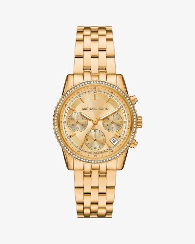 Michael Kors Mini Bryant Pavé Gold-Tone Watch