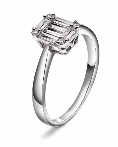 Diamantring Hvittgull