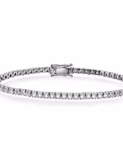 Tennisarmbånd 14K, 4,68ct TWsi- 19cm