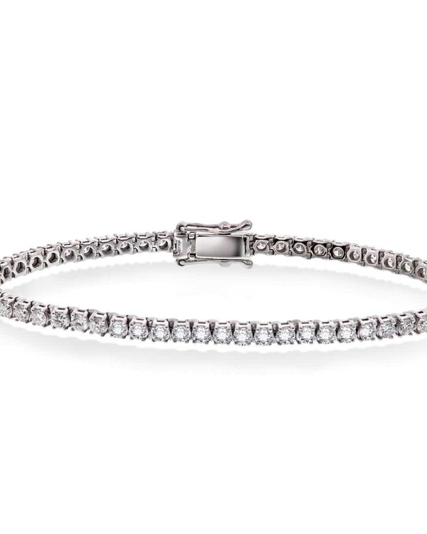 Tennisarmbånd 14K, 4,68ct TWsi- 19cm