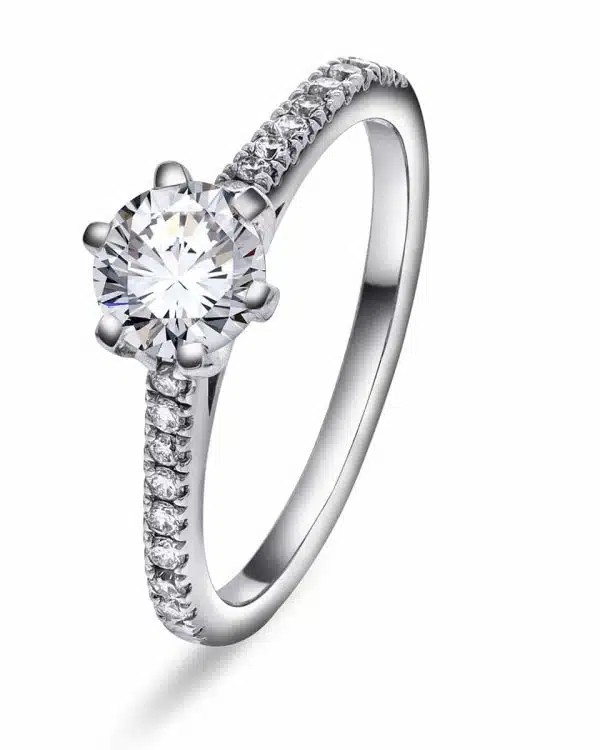 Sidestens diamantring 1,00ct TWsi