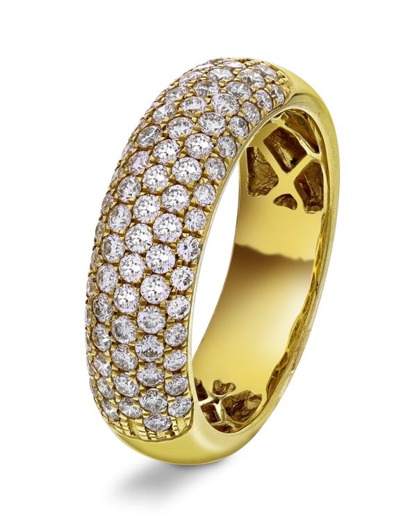 Diamant ring gult gull 1,00ct TWsi