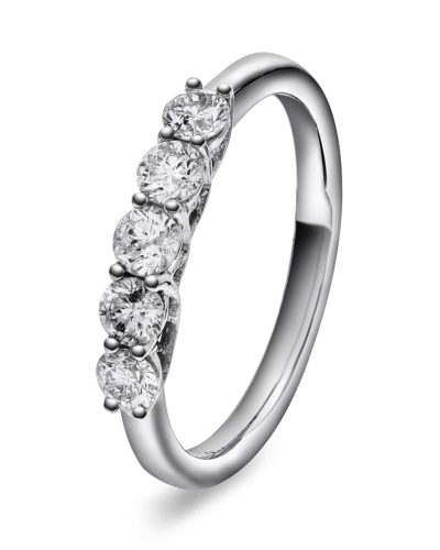 Alliansering 18k hvitt gull 0,50ct TWsi
