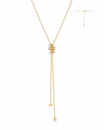 Ania Haie Gold Twisted Rope Lariat Necklace