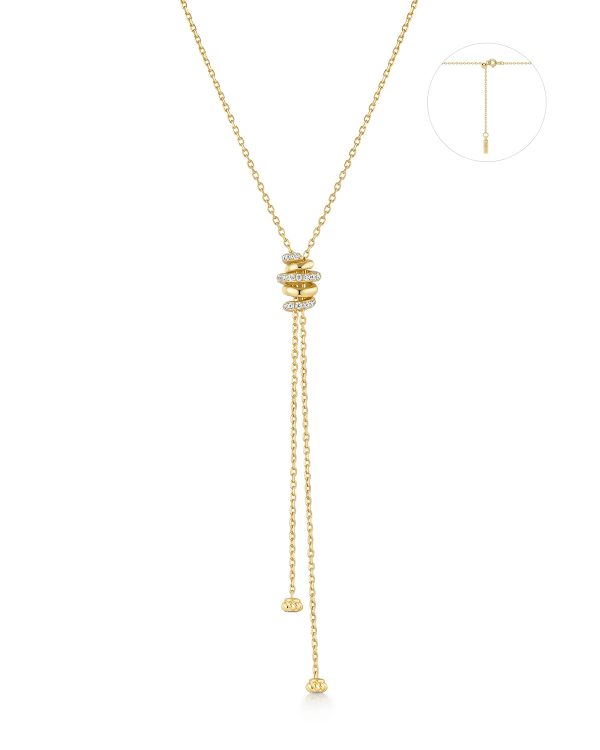 Ania Haie Gold Twisted Rope Lariat Necklace