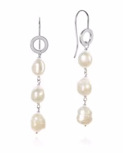 OCE1-F1307 OCEAN PEARL ØRERINGE. SØLV ME