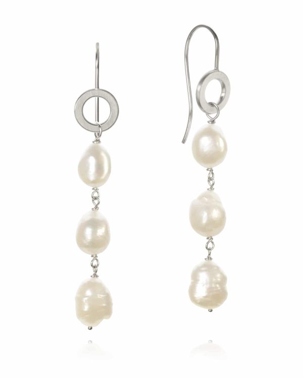 OCE1-F1307 OCEAN PEARL ØRERINGE. SØLV ME