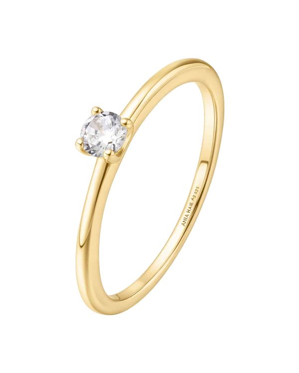 Alternative view of Ania Haie Gold Classic Slim Stacking Ring