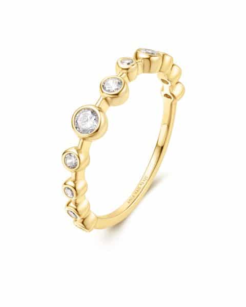 Alternative view of Ania Haie Gold Bezel CZ Zig-Zag Ring