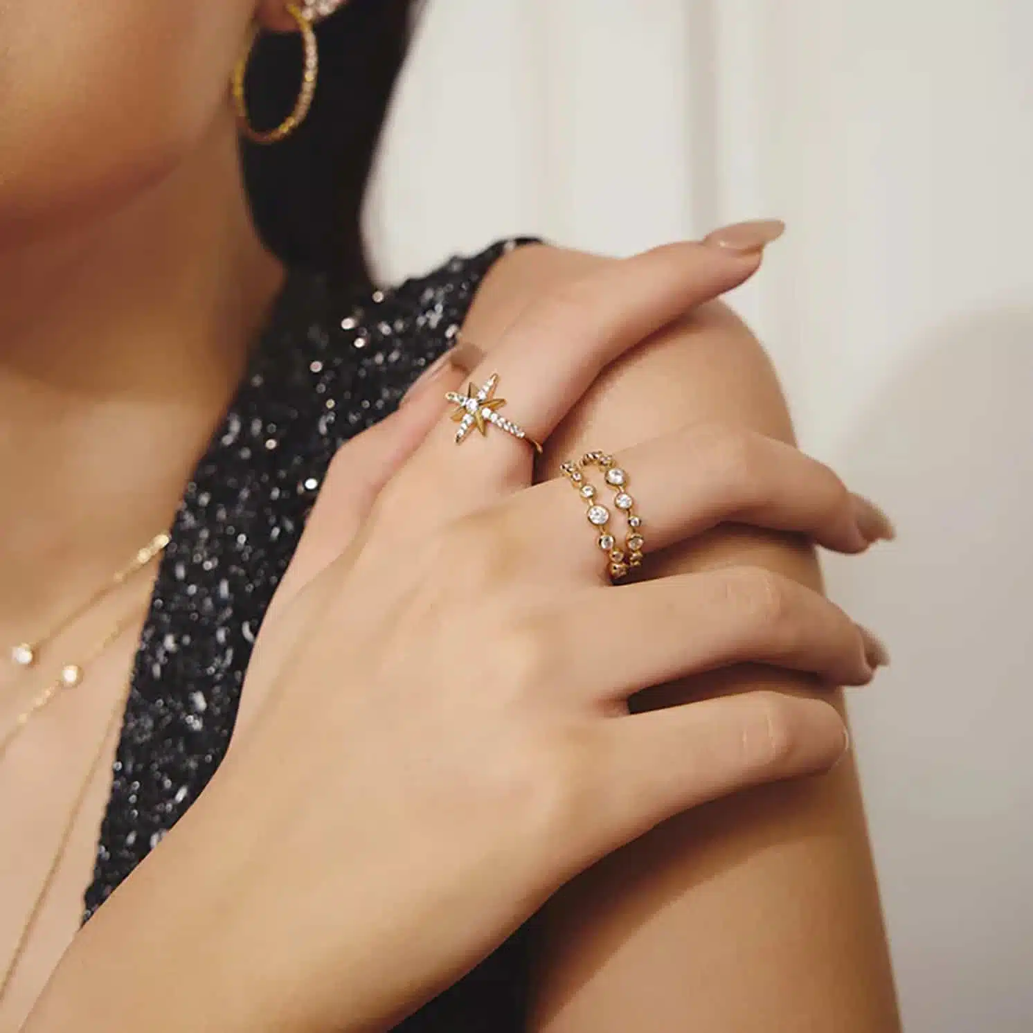 Ania Haie Gold Bezel CZ Zig-Zag Ring - Bilde 3