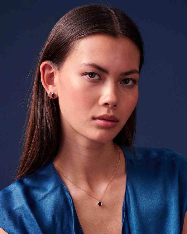 Alternative view of E2859-GBL-YG ELLERA MEDIO EARRINGS