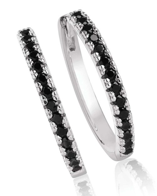 Alternative view of Sif Jakobs Earrings ellera grande with black zirconia