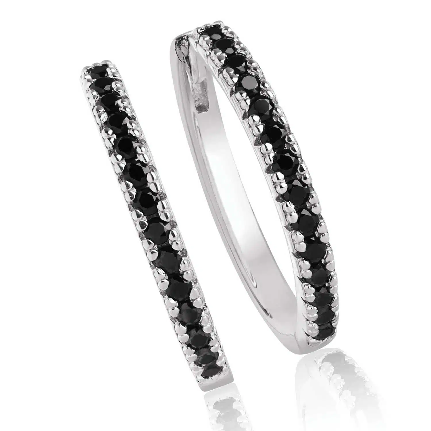 Sif Jakobs Earrings ellera grande with black zirconia - Bilde 2