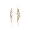 Sif Jakobs Earrings Belluno - 18k Gold Plated With White Zirconia