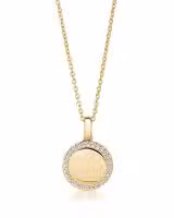 Sif Jakobs Pendant Follina - 18k gold plated with white zirconia
