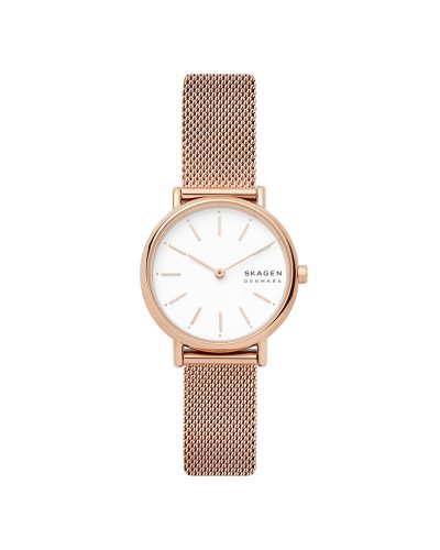 Skagen Signatur Lille Slim Rose Gold-Tone Steel Mesh Watch - SKW2694