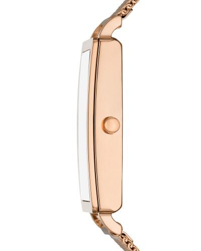 Alternative view of Skagen Hagen Lille Three-Hand Rose Gold Stainless Steel Mesh Tank Watch - SKW3095