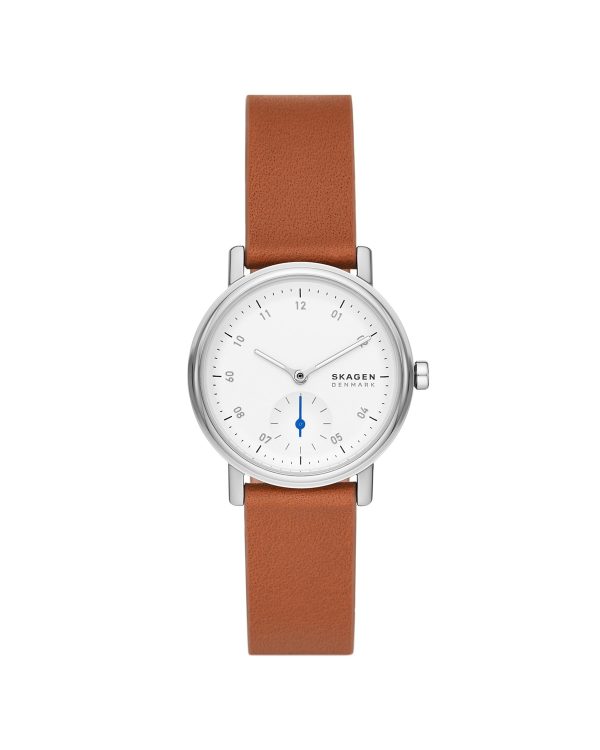 Skagen Kuppel Lille Two-Hand Sub-Second Brown Leather Watch - SKW3103