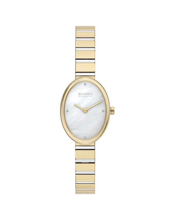 Skagen Anita Oval Two-Hand Two-Tone Stainless Steel Watch - SKW3183
