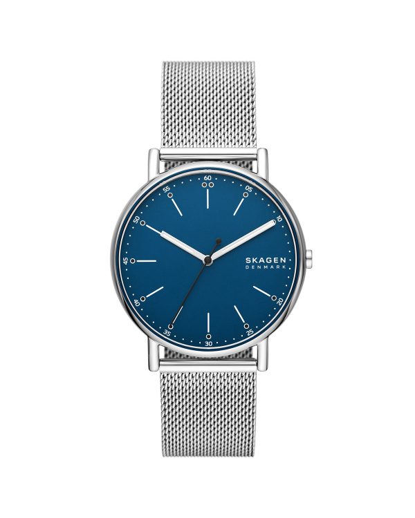 Skagen Signatur Three-Hand Silver Stainless Steel Mesh Watch - SKW6904