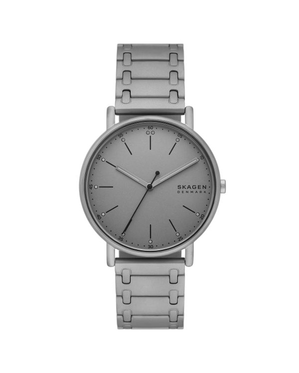 Skagen Signatur Three-Hand Charcoal Stainless Steel Bracelet Watch - SKW6913
