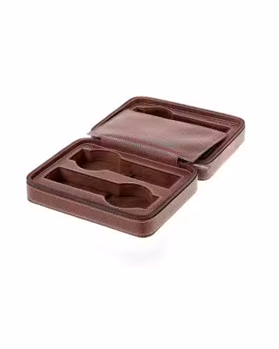 Leanschi ZIP-pouch storage | transport 4 watches | brown PU