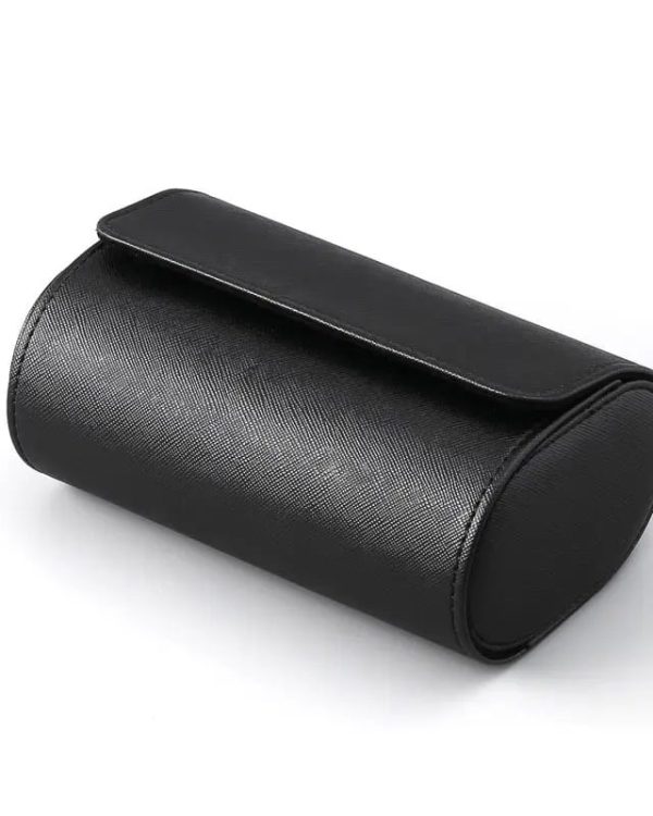 PT1023.02BLACK LEATHER WATCH ROLL 2 / BLACK